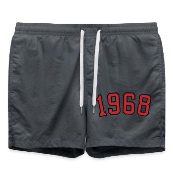 Année de naissance sport 1968 - Short de bain - charbon - Devant - AI Model Male 185 light (185cm)