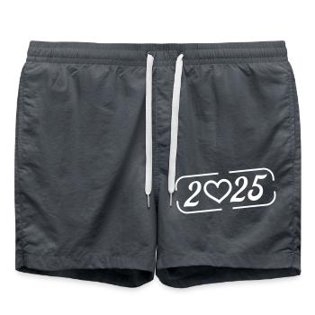 2025 Herz Jahr - Badeshorts - Anthrazit - Vorne - AI Model Male 185 light (185cm)
