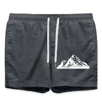 Berge Gipfel Alpen - Badeshorts - Anthrazit - Vorne - AI Model Male 185 light (185cm)