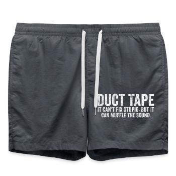 Klebeband, das es nicht reparieren kann, dumm - Badeshorts - Anthrazit - Vorne - AI Model Male 185 light (185cm)