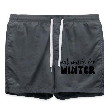 Not Made For Winter, Humor Winter Season Lovers - Swim Trunks - anthracite - Front - AI Model Male 185 light (185cm)