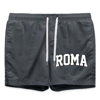 Roma logo: Collegiate design with Italian style - Swim Trunks - anthracite - Front - AI Model Male 185 light (185cm)