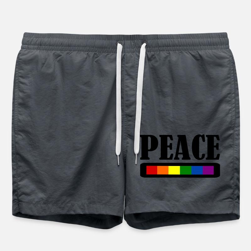 Peace Peace Sign - Swim Trunks - anthracite