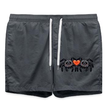 Tarantula Spinne Paar Valentinstag - Badeshorts - Anthrazit - Vorne - AI Model Male 185 light (185cm)