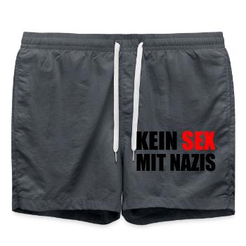 kein sex mit nazis - Badeshorts - Anthrazit - Vorne - AI Model Male 185 light (185cm)