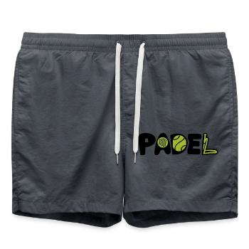 Padel 1 - Badeshorts - Anthrazit - Vorne - AI Model Male 185 light (185cm)