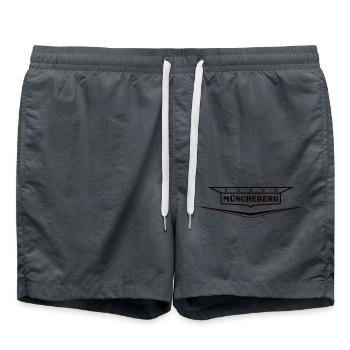 Müncheberg Old Style Emblem Black - Badeshorts - Anthrazit - Vorne - AI Model Male 185 light (185cm)