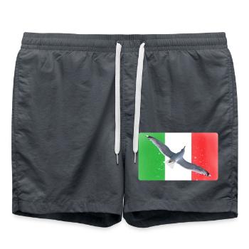 Italy Flag Italy Love Seagull - Swim Trunks - anthracite - Front - AI Model Male 185 light (185cm)