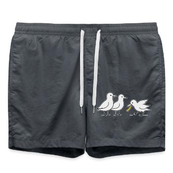 die Möwen kommen - Badeshorts - Anthrazit - Vorne - AI Model Male 185 light (185cm)