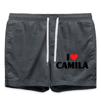 I Love Camila Heart Graphic Name Gift - Swim Trunks - anthracite - Front - AI Model Male 185 light (185cm)