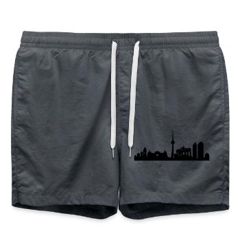 Skyline_Berlin_2 - Short de bain - charbon - Devant - AI Model Male 185 light (185cm)