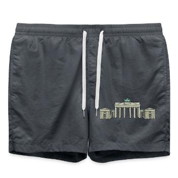 Porte de Brandebourg BERLIN c - Short de bain - charbon - Devant - AI Model Male 185 light (185cm)