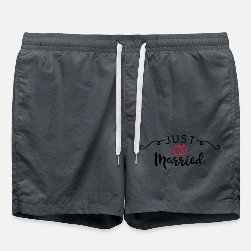just married - Swim Trunks - anthracite