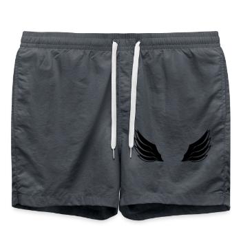 mouche aile design logo plumes cool ange deco - Short de bain - charbon - Devant - AI Model Male 185 light (185cm)