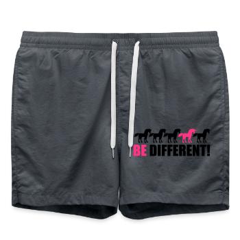 reihe be different unicorn pferde muster design ei - Badeshorts - Anthrazit - Vorne - AI Model Male 185 light (185cm)