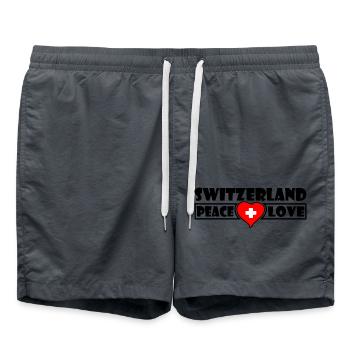 La Suisse - Short de bain - charbon - Devant - AI Model Male 185 light (185cm)
