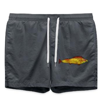 Paul Klee - The goldfish - Der Goldfisch - Badeshorts - Anthrazit - Vorne - AI Model Male 185 light (185cm)