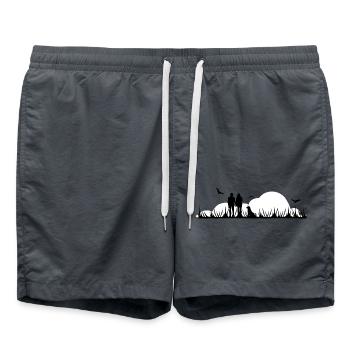 Paar Liebe Valentinstag - Badeshorts - Anthrazit - Vorne - AI Model Male 185 light (185cm)