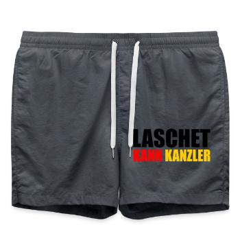 Laschet kann kanzler - Badeshorts - Anthrazit - Vorne - AI Model Male 185 light (185cm)