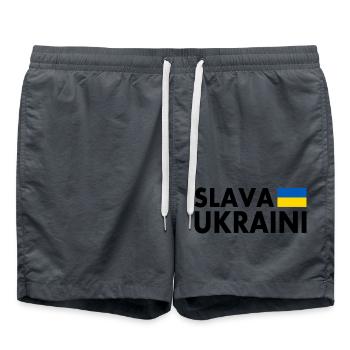 Slava ukraini - Badeshorts - Anthrazit - Vorne - AI Model Male 185 light (185cm)