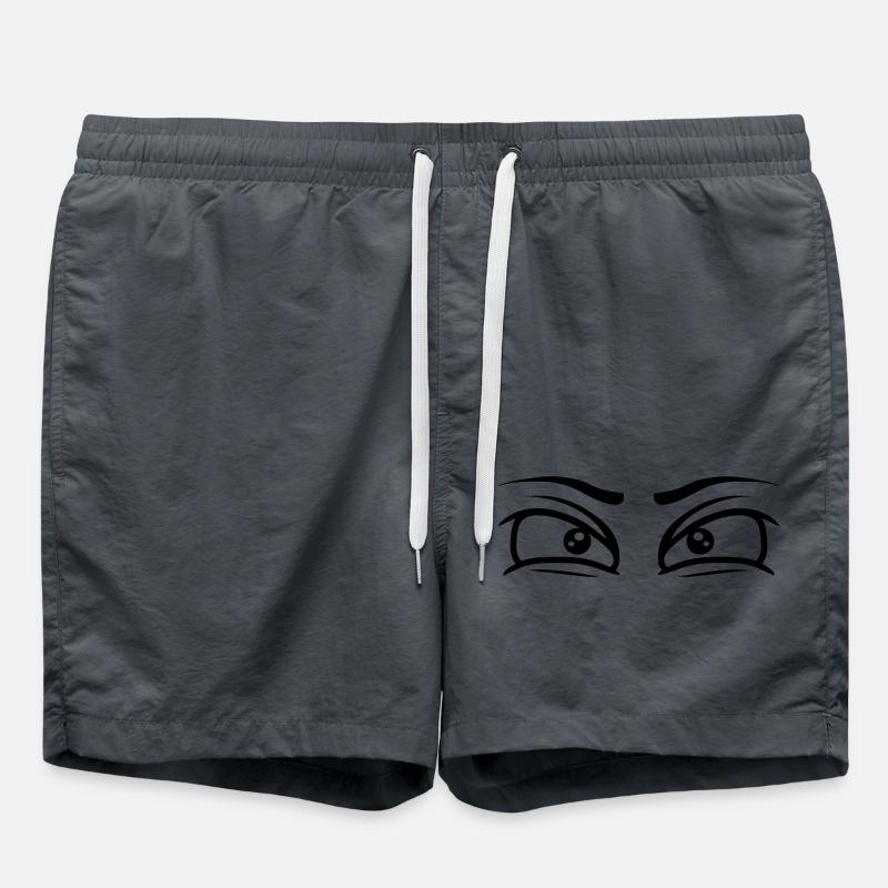 Eyes concentrated gaze - Swim Trunks - anthracite