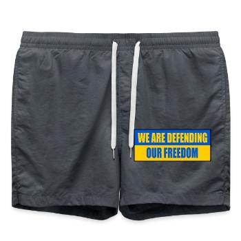 We are defending our freedom - Short de bain - charbon - Devant - AI Model Male 185 light (185cm)