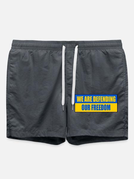 We are defending our freedom - Badeshorts - Anthrazit