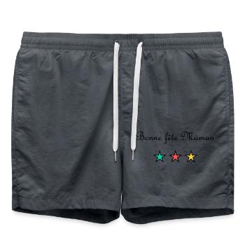BONNE FÊTE MAMAN. MAMAN. FÊTE DES MÈRES. JE T'AIME - Short de bain - charbon - Devant - AI Model Male 185 light (185cm)