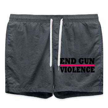 End gun violence - Badeshorts - Anthrazit - Vorne - AI Model Male 185 light (185cm)