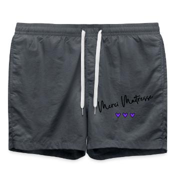 MERCI. MERCI MAÎTRESSE. CADEAU MAÎTRESSE. VACANCES - Short de bain - charbon - Devant - AI Model Male 185 light (185cm)