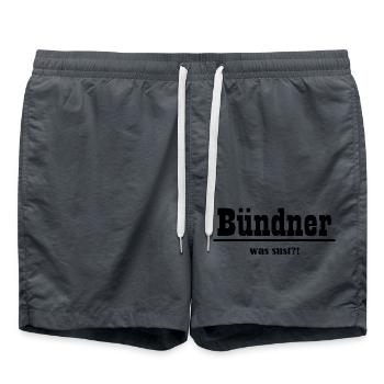 bündner was sust - Badeshorts - Anthrazit - Vorne - AI Model Male 185 light (185cm)