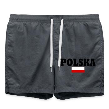 Polska - Short de bain - charbon - Devant - AI Model Male 185 light (185cm)