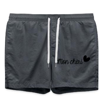 SAINT VALENTIN. EVJF. JE T'AIME. I LOVE YOU. AMOUR - Short de bain - charbon - Devant - AI Model Male 185 light (185cm)