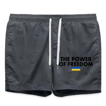 The power of freedom - Short de bain - charbon - Devant - AI Model Male 185 light (185cm)