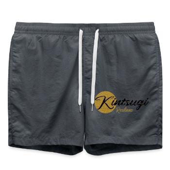 Kintsugi-Vers01-black - Badeshorts - Anthrazit - Vorne - AI Model Male 185 light (185cm)