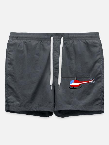 Helicopter Austria Flag Children - Swim Trunks - anthracite