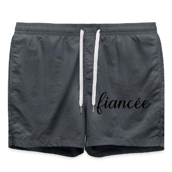 Fiancée Matching Engagement Wedding Honeymoon - Swim Trunks - anthracite - Front - AI Model Male 185 light (185cm)