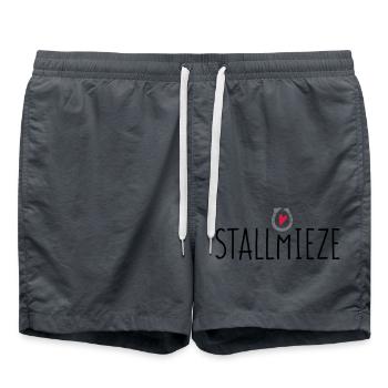 Ich bin eine Stallmieze! - Badeshorts - Anthrazit - Vorne - AI Model Male 185 light (185cm)