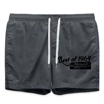 1964 - Badeshorts - Anthrazit - Vorne - AI Model Male 185 light (185cm)