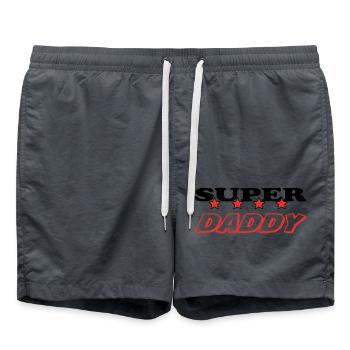 SUPER PAPA - Badeshorts - Anthrazit - Vorne - AI Model Male 185 light (185cm)