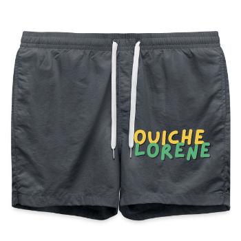 ouiche lorene - L'Essence de la Simplicité - Short de bain - charbon - Devant - AI Model Male 185 light (185cm)