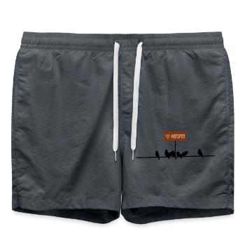Am Hotspot kann es manchmal eng werden - Badeshorts - Anthrazit - Vorne - AI Model Male 185 light (185cm)