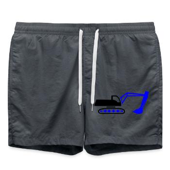 excavatrice - Short de bain - charbon - Devant - AI Model Male 185 light (185cm)
