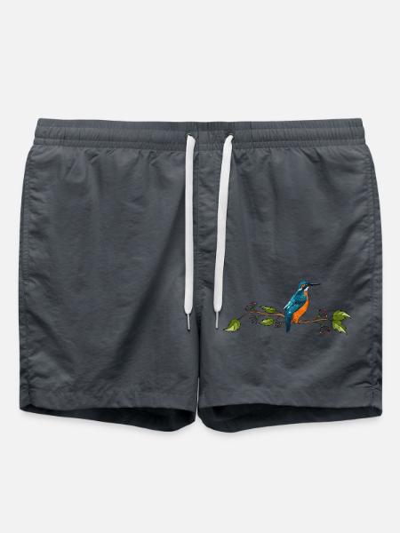 Bunter Vogel - Badeshorts - Anthrazit