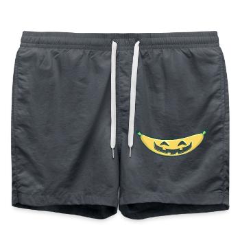 Halloween Banane (ohne Text) - Badeshorts - Anthrazit - Vorne - AI Model Male 185 light (185cm)