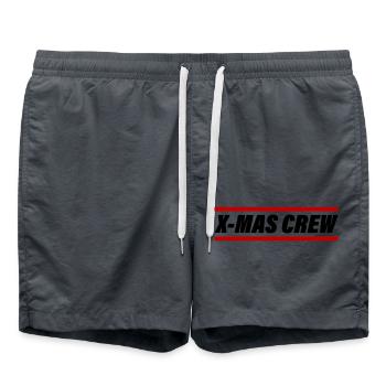 X Mas Crew Christmas - Swim Trunks - anthracite - Front - AI Model Male 185 light (185cm)