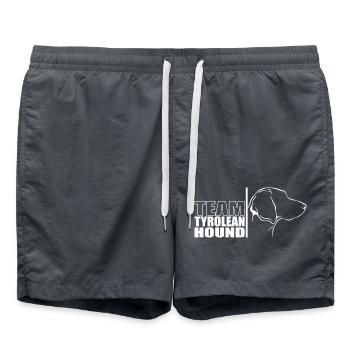 TEAM Tyrolean Hound Hunde Hund Bracke Wilsigns - Badeshorts - Anthrazit - Vorne - AI Model Male 185 light (185cm)