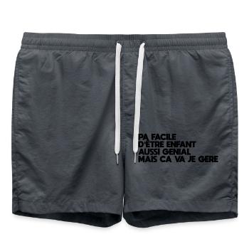 Tolles Kinderhumor-Geschenk - Badeshorts - Anthrazit - Vorne - AI Model Male 185 light (185cm)