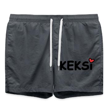 Keksi Nom d’animal de compagnie Coeur - Short de bain - charbon - Devant - AI Model Male 185 light (185cm)