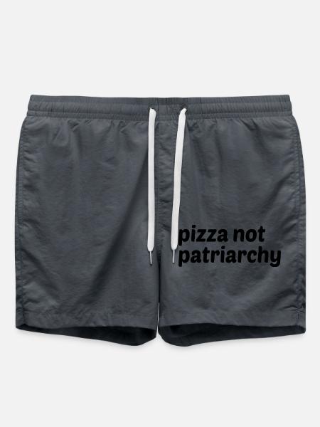 Pizza not Patriarchy - Badeshorts - Anthrazit